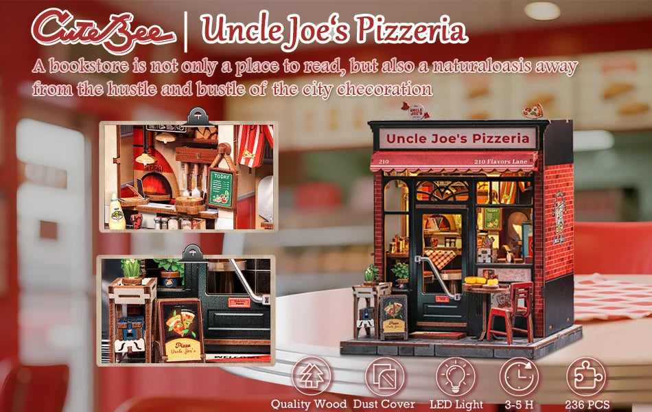 Uncle Joe’s Pizzeria DIY Book Nook Kit  