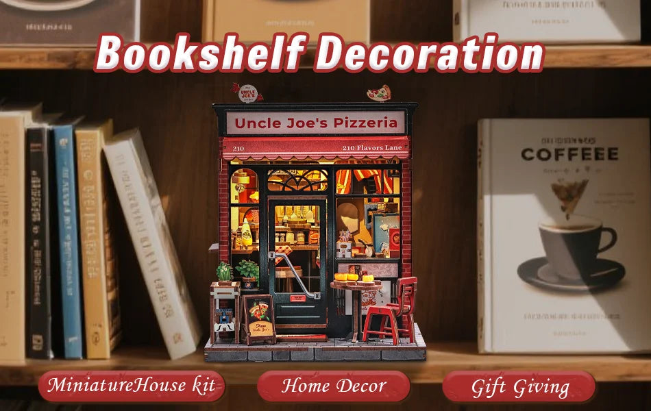Uncle Joe’s Pizzeria DIY Book Nook Kit  