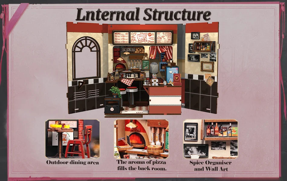 Uncle Joe’s Pizzeria DIY Book Nook Kit  