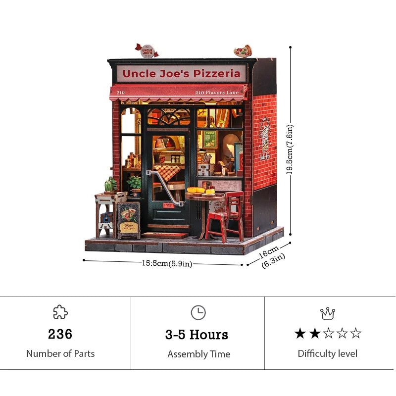 Uncle Joe’s Pizzeria DIY Book Nook Kit  