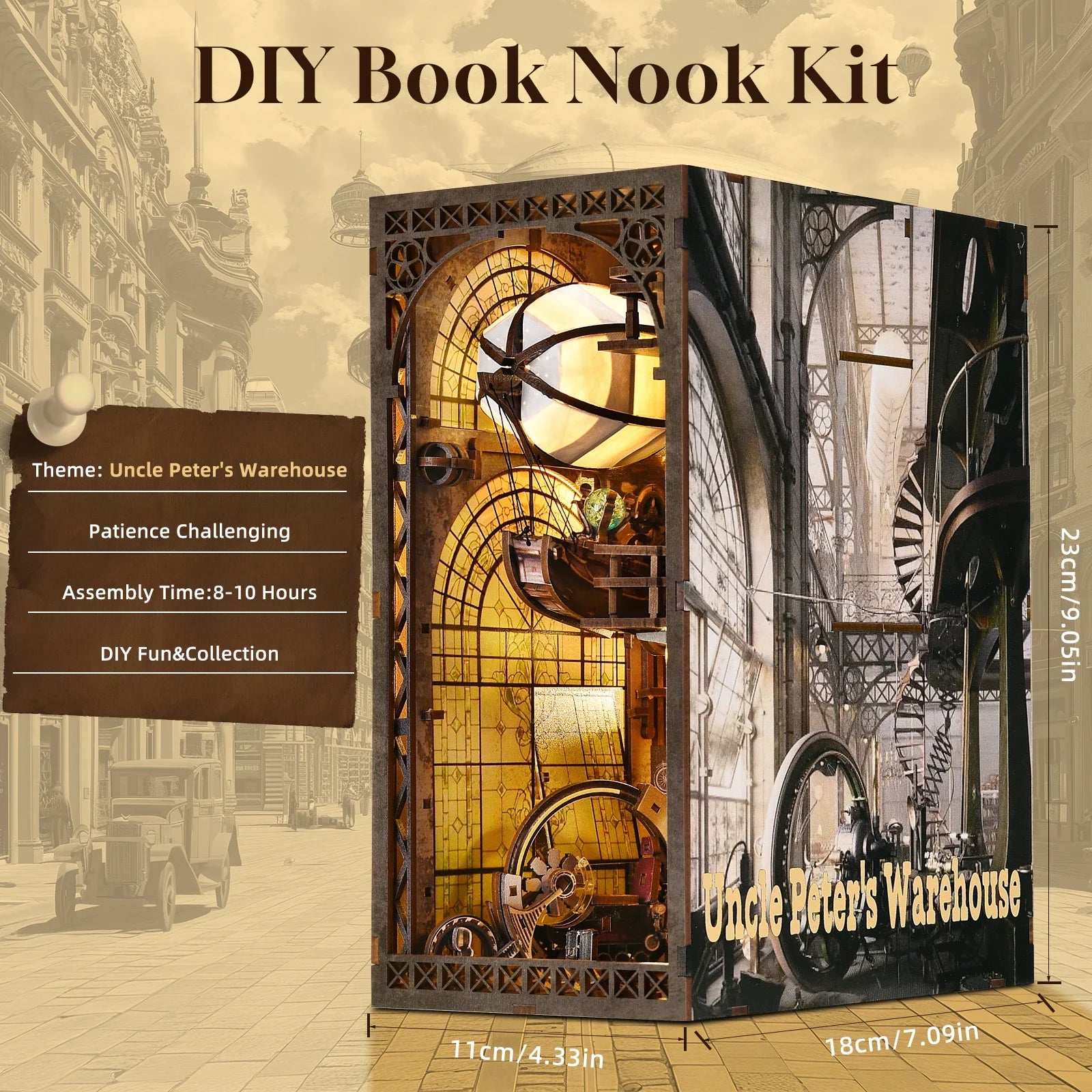 Uncle Peter’s Warehouse DIY Book Nook Kit - Book Nook Kit