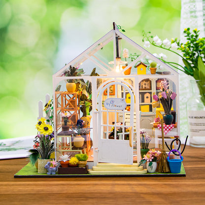 Sunshine Flower Garden House DIY Dollhouse Kit  