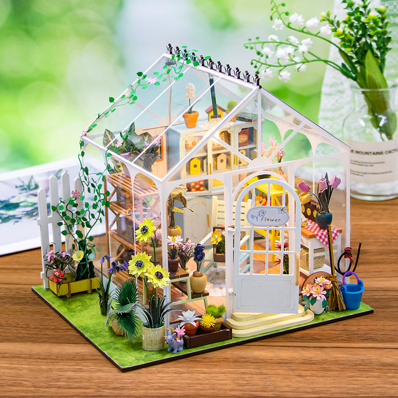 Sunshine Flower Garden House DIY Dollhouse Kit  