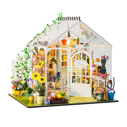 Sunshine Flower Garden House DIY Dollhouse Kit  