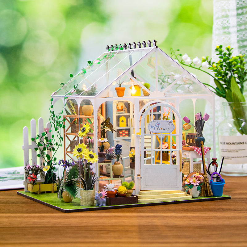 Sunshine Flower Garden House DIY Dollhouse Kit  